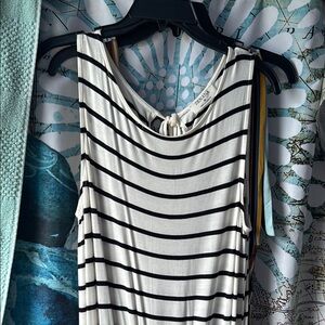 Zenana Outfitters Black and White Jumpsuit with Tank Top Style